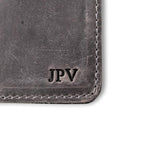 PEGAI Personalized Leather, Passport Holder For Travel | Handmade Passport Wallet Cover Case | Travel Document Holder, Passport Cover for Men, Women, and Family | Pike (Rock Grey)