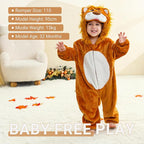 MICHLEY Unisex Baby Halloween Romper Dress up Flannel Soft Animal Cosplay Costume Outfit For Girls Boys 0-4T