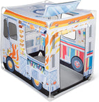 Melissa & Doug Fabric Double-Sided Food Truck Play Tent - Ice Cream and BBQ Role Play Toy Food Truck Tent, for Kids Ages 3+