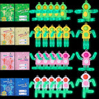 24Pcs Pop Fidget Spinners Bulk - DIY Deformable Astronaut Fingertip Toys with Cards Keychain Fidget Spinners Glow in The Dark Party Favors Sensory Toys Bulk for Kids Adults Classroom Prizes