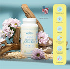 WIISH Baby Oatmeal Bubble Bath - Baby Bubble Bath for Sensitive Skin with 30% Colloidal Oatmeal | Aloe vera powder + Lavender powder Healing Ingredient, soothing Itchiness, Rashes, Dryness 16 oz(260g)