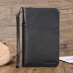 Polare Full Grain Leather Passport Holder Cover Case for Men and Women RFID Blocking Family Travel Wallet Holds 6 Passports