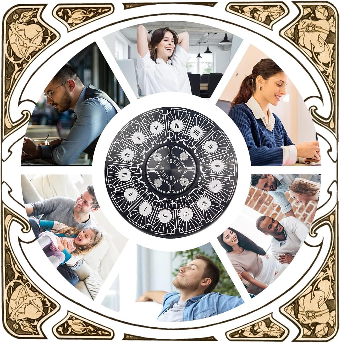 Fidget Toys Fidget Spinners for Adults, Metal Spinning Spinner Top Toy, Anxiety Toys Stress Relief Reducer, Party Favors for Kids 6+ Stuffers Tarot Constellation Spinning Tops Toys (Tarot)