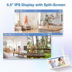 VTech 2-Cameras Advanced HD Video Baby Monitor with Camera & Audio, 5.5" High-Definition IPS Screen, Pan-Tilt-Zoom, Night Light, 2-Way Talk, Lullabies, Soothing Sounds, No WiFi: Advanced HD Plus Twin