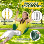 Swings Set - 2-Pack Suitable for Kids and Adults, Comes with Hooks & Chains, Perfect for Backyard
