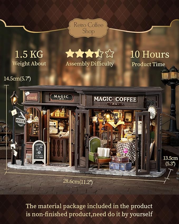 CUTEBEE Dollhouse Miniature with Furniture, DIY Wooden Dollhouse Kit Plus Dust Proof, Creative Room Idea