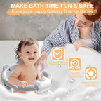 Baby Bath Seat for Babies 6 Months & Up, Infant Bath Chair for Newborn Sitting Up, Non-Slip Toddler Bath Tub Seat with Suction Cups & Soft Cushion for Shower, Compact Toddler Bathtub Seat, Cement grey