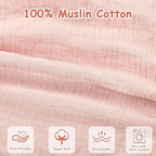 Hooyax Muslin Nursing Pillow Covers Only, Soft and Breathable Nursing Covers for Breastfeeding Pillows, Adorable Infant Feeding Pillow slipcover for Baby Boy and Girls (Pink)