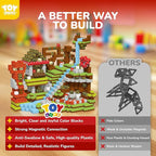 TOY Life Magnetic Blocks - 100PCS Magnetic Building Blocks Set for Kids Age 3-12 Year Old Boys Girls, 1" Mine World Magnet Building Cubes Sets for Toddlers