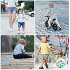 Accmor 3 in 1 Toddler Harness Leash, Reflective kids Harnesses with Anti Lost Wrist Link, Child Leashes with Lock for Boys Girls, Baby Walking Wristband Rope Protection Tether for Outdoor