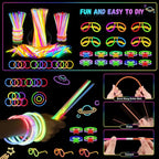 Glow in the Dark Party Supplies, 264 PCS Light Up Party Favors with LED Glasses,Glow Sticks,Finger Lights,LED Hair Clips,Slingshot,Glasses Molds,Butterfly Bracelet for Birthday,Raves,New Year