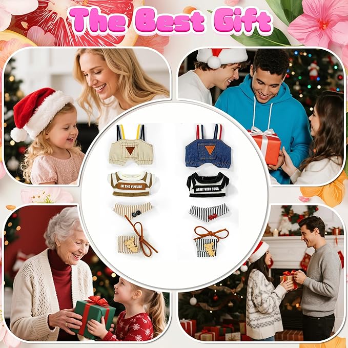 2 Sets Clothes for 17cm Doll, Cute Doll Clothes and Accessories, Outfit Sets 2025 Fashion Style