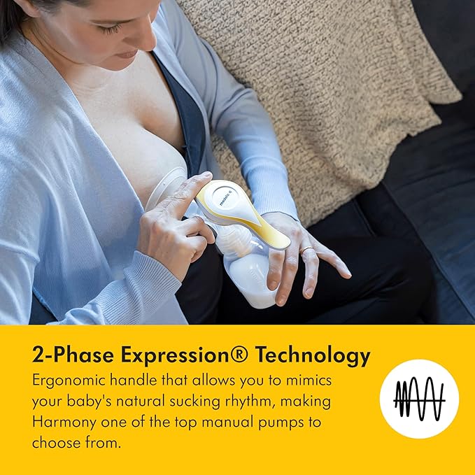 Medela Perfect Pair Bundle with Medela Harmony Manual Breast Pump & Silicone Breast Milk Collector, Lightweight and Discreet, Made Without BPA