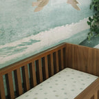 Little Unicorn Premium Crib Sheet | Breathable & Super-Soft Muslin Fabric (Blue Stacks)