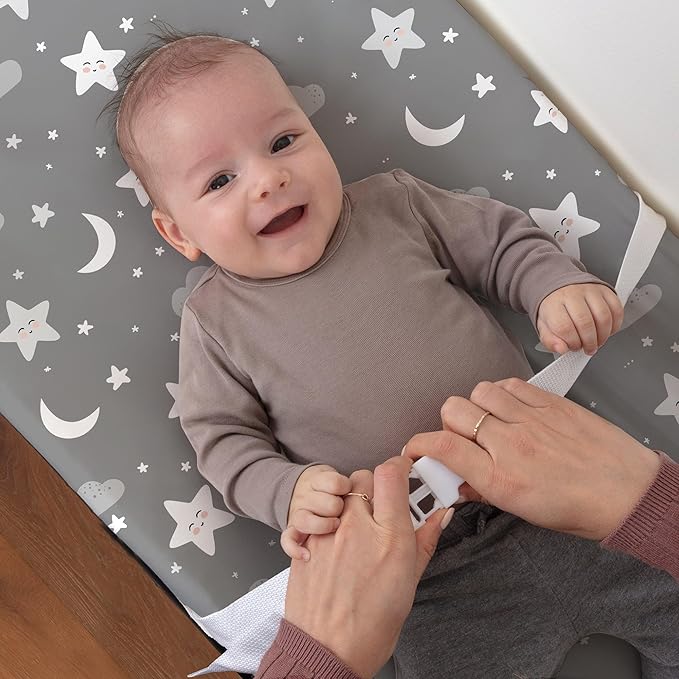 BROLEX Changing Pad Covers for Baby: Boy Girls Ultra Stretchy Soft 2 Pack Rainbow&Stars