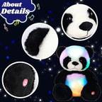 Cuteoy Glowing LED Panda Light-up Nightlight Toys Musical Plush Stuffed Animal Soft Singing Lullabies Birthday Christmas Plushies Gifts for Kids Boys Girls,10"