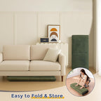 MAXYOYO 1.2" Thick Baby Play Mat for Floor, 36"x60" Foldable Playpen Mat, Tummy Time Foam Mats Ultra Soft Support, Padded Carpet with Non-Slip Backing for Infant,Kids and Toddler Crawling, Green