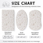 Baby Bassinet Sheets for Boy, Girl (Magic Forest) 2-Pack - Fitted Bedside Bassinet Sheets - Buttery Soft Cotton Blend for Standard Mattress Pad - Compatible with Halo BassiNest