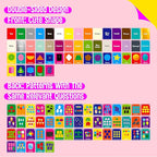 Color & Shape Flashcards, 50 Double-Sided Cards (30 Colors & 20 Shapes) Colorful Cards Educational Learning Tools for Preschool and Toddlers (3 Reclosable Rings Attached)