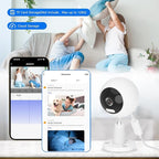 5G/2.4G Outdoor/Indoor Security Camera,1080P Baby/Elder/Dog/Pet Camera with Phone App, WiFi Baby Monitor, Motion Detection, Alarm Siren, Night Vision, IP66 Waterproof, Two-Way Talk, SD/Cloud
