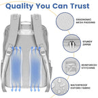 PILLANI Baby Diaper Bag Backpack - Large Bag for Boys & Girls, Waterproof Diaper Backpack - Travel Diaper Bags w/Changing Pad, Baby Registry Search & Shower Gifts - Essentials Must Haves Newborn Stuff