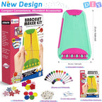 Arts and Crafts for Kids Ages 8-12,Friendship Bracelet Making Kit for Girl,Kids Jewelry Making Kit with 28 Pre-Cut Threads,Christmas Birthday Gifts for Ages 6 7 8 9 10 11 12 Year Old Green Rose