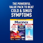 Mucinex Rapid+Clear Maximum Strength Day & Night Cold and Flu Medicine for Adults (20 caplets) + Sinus Pressure Relief Nasal Spray (0.75 oz), Over-The-Counter Medication Combo Pack for Symptom Relief