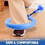 JOYIN Blue Ankle Skip Ball with Flashing Lights, Toy for Kids Indoor & Outdoor, Flashing Swing Ball Foldable Sports Toy, Birthday Gifts for Kids 3 4 5 +