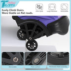 NEW TILAMI 18 inch Rolling Backpack Boys & Girls for School – Durable, Waterproof, Adjustable Handle, Ideal for Travel & Daily Use, Purple Sky