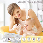 Baby Washcloths 4 Pack 100% Cotton Soft and Absorbent Terry Wash Cloths Wipes for Face Hand Body Burp Rag for Sensitive Skin Newborns Infants Toddlers 10" x 10"