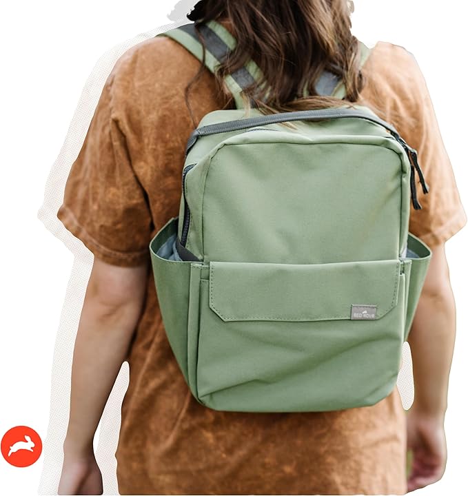 RED ROVR Mini Roo Lightweight Backpack | 6 pockets for everyday essentials (Moss)