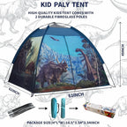 Dinosaur Kids Play Tent-61”x61”x45”Realistic Dinosaur Kids Tent Indoor & Outdoor, Pop Up Play House for Kid, Boys & Girls Age 3-12
