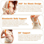 Upgranded Pregnancy Belly Band, Belly Support Belt for Pregnant Women with Adjustable Straps, Back Support, Waist Support Belt for Pregnancy (Orange, Medium)