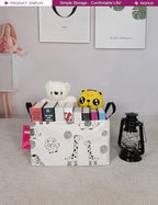 Rectangular Storage Basket Fabric Organizer Bin for Toys,Books,Clothes,Gifts,Pets-Perfect for Home,Office,Nursery,Dorm,Shelf(Rec-Animals)