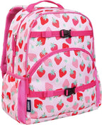 Wildkin ECO rPET 17-inch Large Backpack – Sustainable, Padded, Adjustable – Strawberry Patch