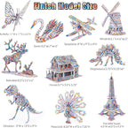 3D Coloring Puzzle Set, Arts and Crafts for Girls and Boys Age 6 7 8 9 10 11 12 Year Old, Fun Educational Painting Crafts Kit with Supplies for Kids, Birthday Toy Gift for Kids