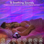 Rossetta Star Projector, Galaxy Projector for Bedroom, LED Night Light Aurora Projector with Bluetooth Speaker, White Noise, Timer and Remote, Room Decor, Gifts for Kids, Adults, Christmas, Birthday