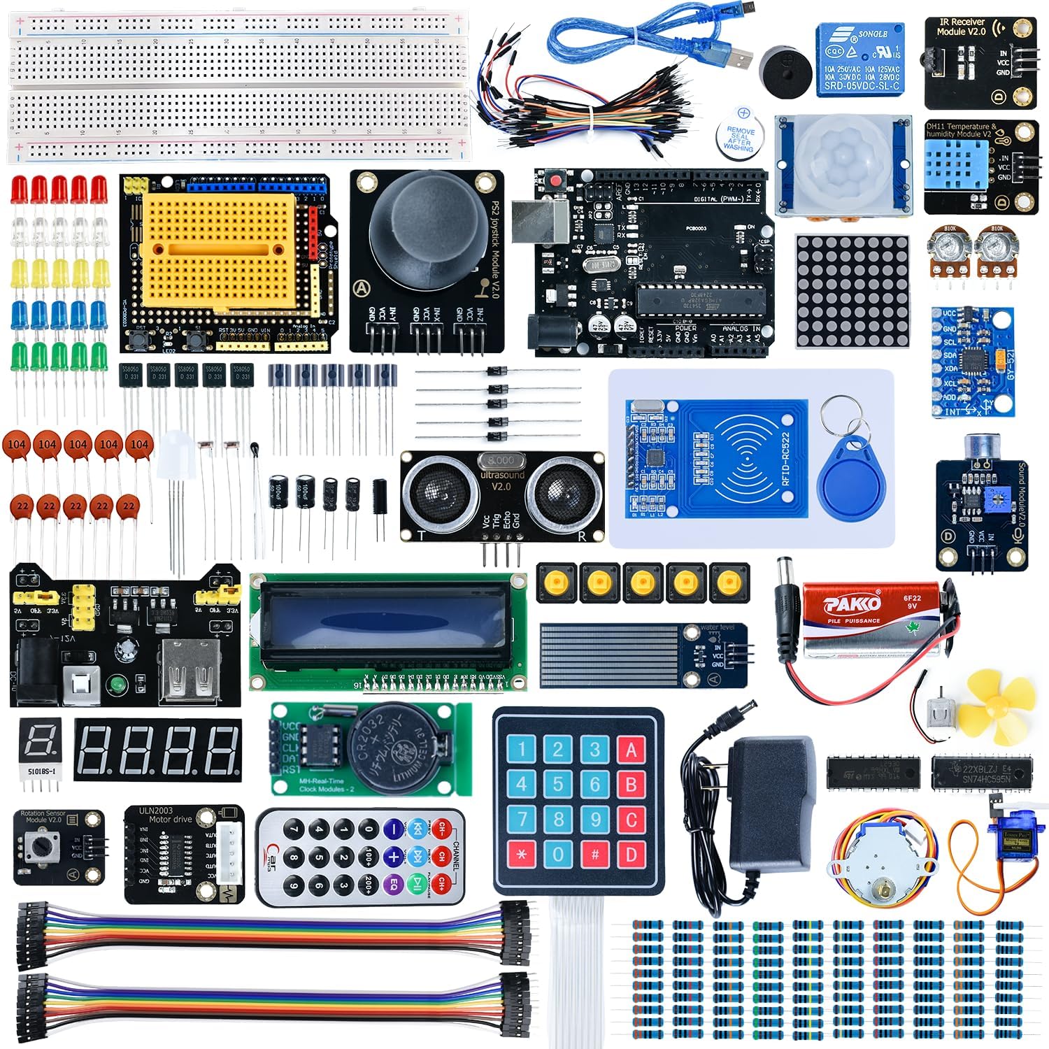 Most Complete Starter Kit for UNO R3 Project Electronics Starter Kit with Tutorial Compatible with IDE STEM Projects for Teens Adults Robotics & Engineering Kits Science | Coding | Programming Kit