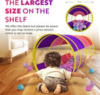 Playz 5pc Kids' Play Tents & Tunnels - Ball Pit for Toddlers, Basketball Hoop, Crawling Tubes, Pop-Up Playhouses, Baby Obstacle Course for Indoor or Outdoor Use