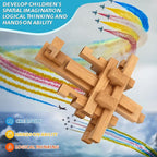 STEM Wooden Building Blocks -Mortise and Tenon Assembled into 15+ Shapes, Educational Toys Gift for Kids and Classroom,DIY Building Toys for Ages 5+ and Adults (15 in 1)