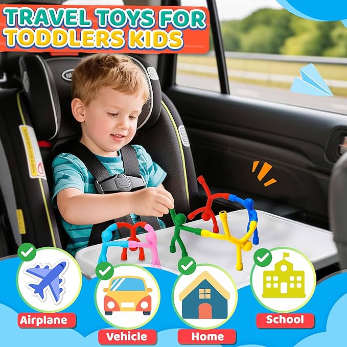 Magnetic Travel Toys for Toddlers Kids 5PCS, Airplane Car Travel Activities Essential, Fidget Toys Road Trip ‌Sensory Toy, Fidgets for Classroom Toys for 3 4 5 6 7 8 Year Old, Kids Stocking Stuffers