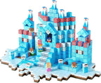 VEVOR Magnetic Blocks, 150 PCS Glacier Castle Set, Magnetic Building Cubes for Kids, STEM Montessori Sensory Toys for Christmas Birthday Gift, Construction Stacking Toy for 3+ Years Old Boys & Girls