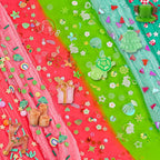 LAWOHO 6 Packs Red & Green Slime for Kids- Clear, Butter, Cloud Slime Making Kit with Glow in The Dark Add-ins & Charms, Slimes Kit for Boys & Girls Party Favors, Birthday Halloween Christmas Easter