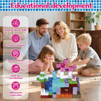 Magnetic Blocks - 150PCS Magnetic Building Blocks Cubes Adventurer, Magnets Toys for Kids Age Age 3 4 5 6 7 8 9 10 12, Sensory Stacking Construction Toy Christmas Birthday Gifts for Kids Boys Girls