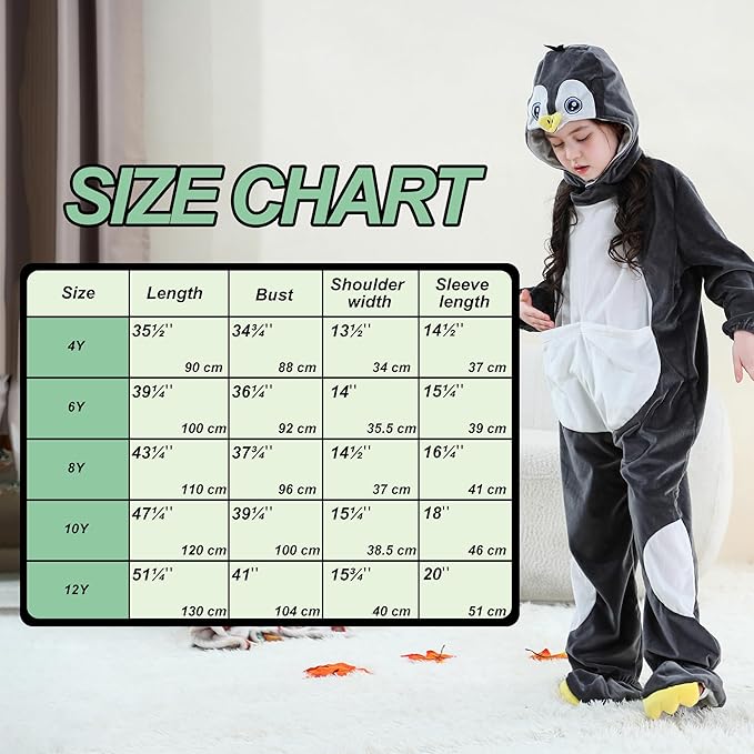 MICHLEY Adorable Animals Cosplay Costume for Kids 3-12Years Soft Breathable & Skin Friendly Halloween Birthday Party