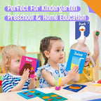 110 PCS Sight Word Flashcards, Double Sided Cards- Alphabet, Foods, Animals, Home Object with 4 Reclosable Rings, Early Learning Tool for Pre-K Kindergarten Toddlers