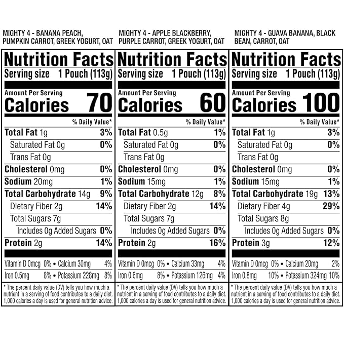 Plum Organics Variety Pack, 12+ Months – Toddler’s Delicious Discovery Flavors – Mighty 4 Organic Fruit & Veggie Pouches – 4 oz Pouch, Pack of 18 (Amazon Exclusive)