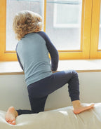 VAENAIT 6M-12Y Toddler Toddler Kids Toddler Girls Boys Soft Comfy Modal Tencel Solid Raglan Sleepwear Pajamas Pjs 2pcs Set