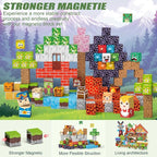 Magnetic Blocks 220 PCS Magnetic Building Blocks, 3+ STEM Montessori Sensory Toys, Magnetic Cube for for 3 4 5 6 7 8 9 10 11 12 8-12 Years Old Boys & Girls Birthday Gifts