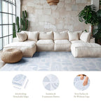 PopsyKosy Super 1 Inch Thick Premium Quality Exercise & Baby Foam Play Mats - Expandable & Large Non-Toxic Odorless Floor Mat - 6 Tiles Spacious 6x4ft - Peel-Resistant - Foggy Gray